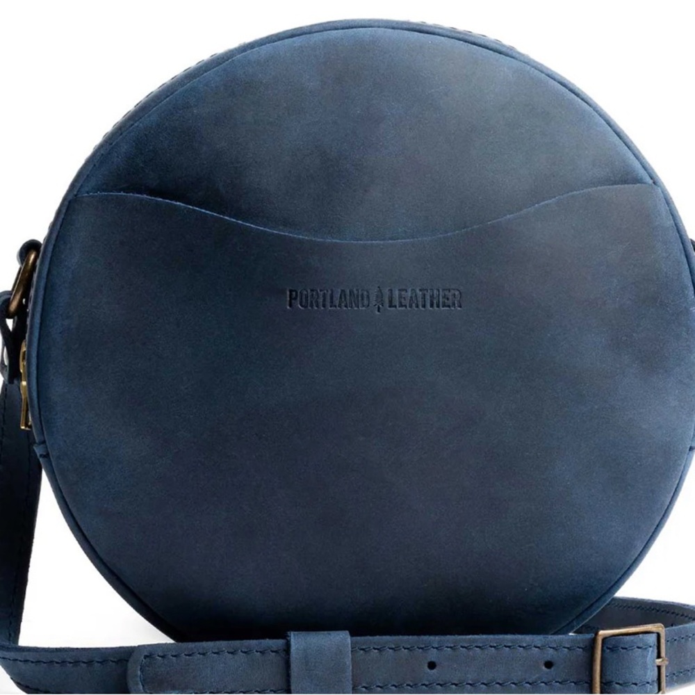 Portland Leather Navy Circle women Crossbody Bag